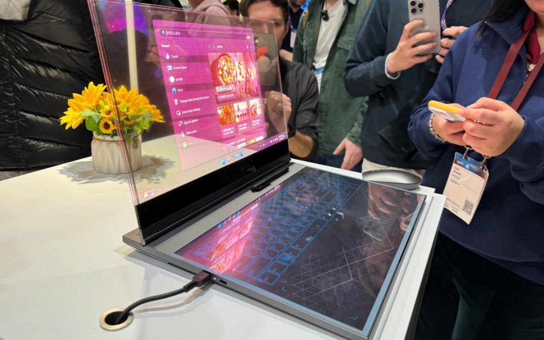 Lenovo’s laptop concept is fully transparent, but the point isn’t entirely clear