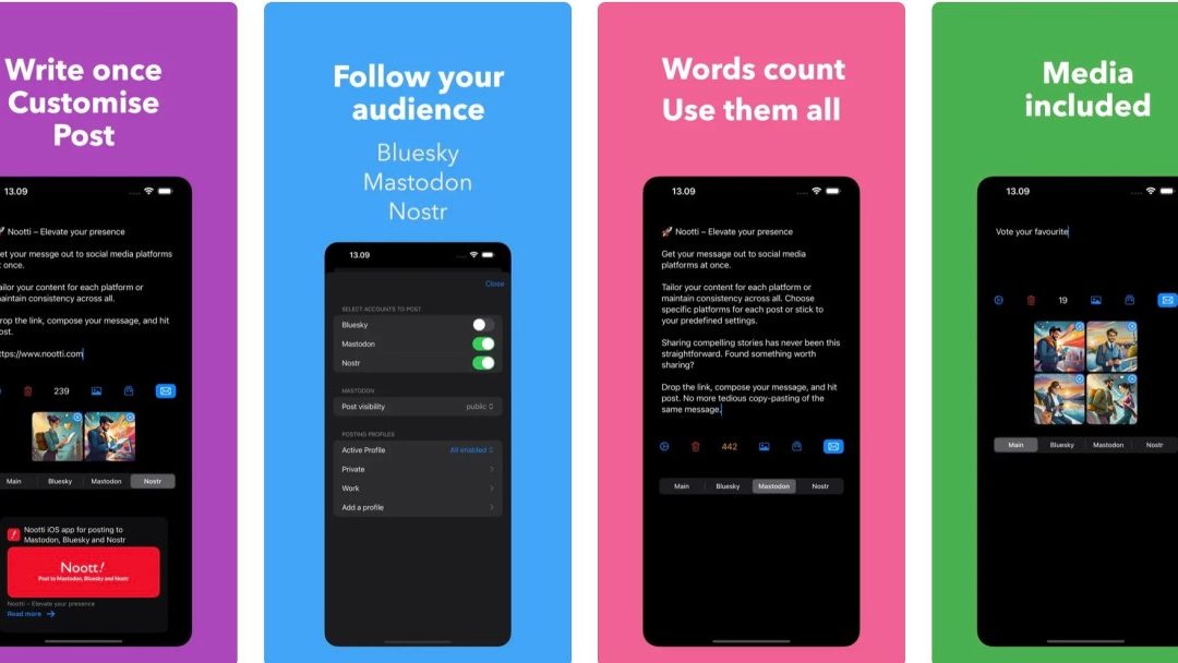 Can’t decide between Bluesky, Mastodon and Nostr? Nootti’s new app lets you post to all three