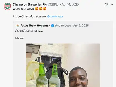 Champion Breweries campaign on X