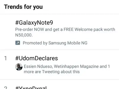#UdomDeclares trending at number 1