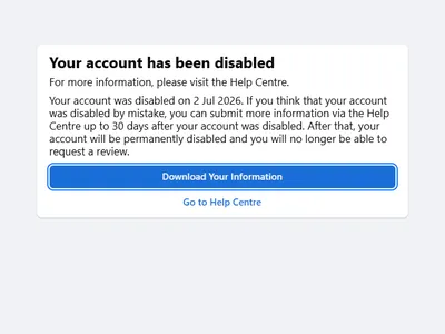 Disabled account before recovery