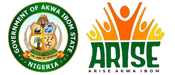 Government of Akwa Ibom State seal and the ARISE Akwa Ibom logo