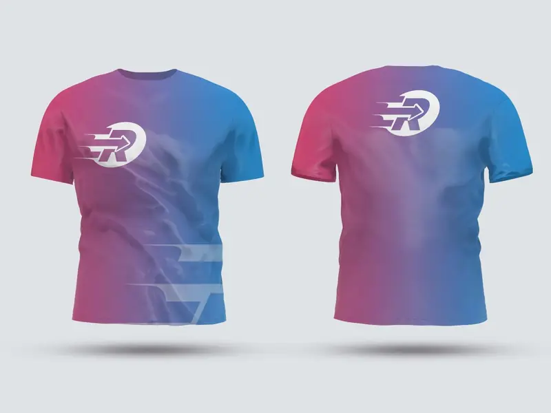 Gradient ExpressRyders T-shirt, front and back