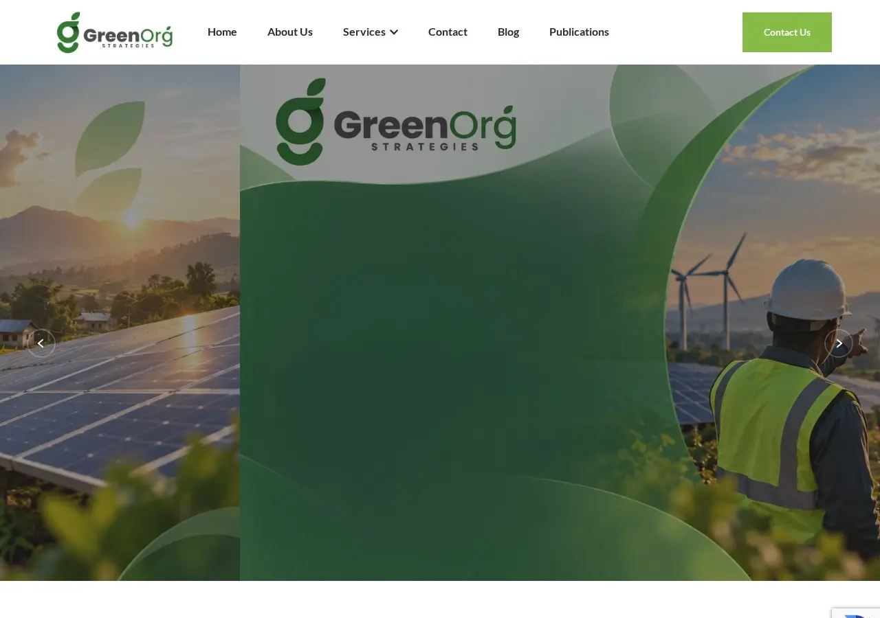 GreenOrg Strategies website home page