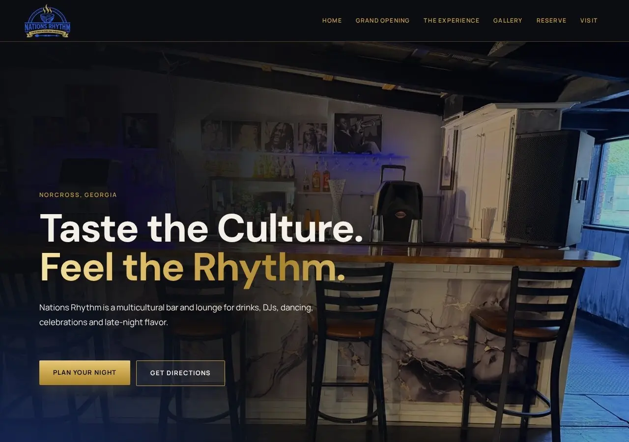 Nations Rhythm website home page