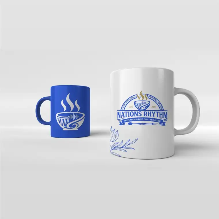 Nations Rhythm branded mugs